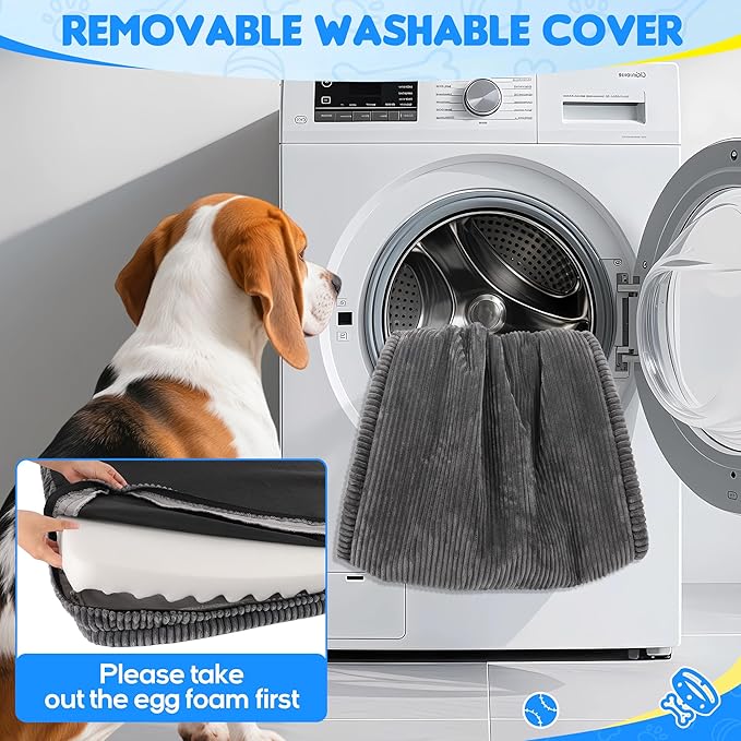 Dog Car Bed, Non-Slip Backseat Extender Pet Mat, Removable Washable Dog Bed for SUVs, Sedans & Trucks, Anti-Slip Travel Bed for Dogs, Easy Clean & Scratch-Proof & Comfort (50"x24.6")