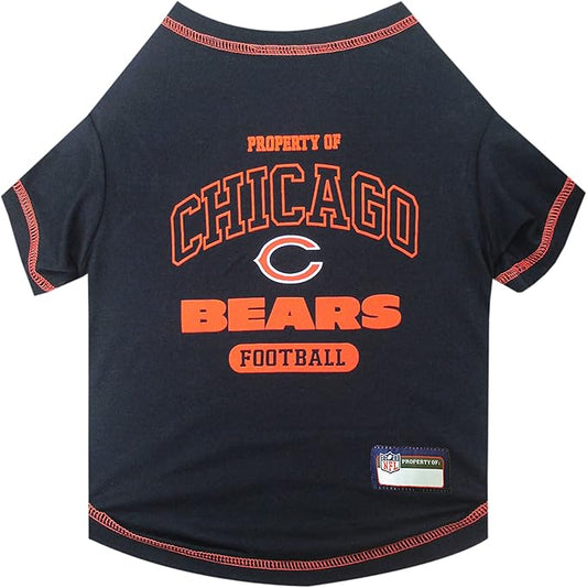 NFL Chicago Cubs Dog T-shirt Medium. - Licensed Shirt for Pets Team Colored with Team Logos- Premium Stretchable Materials for the comfort of your Dog & Cat