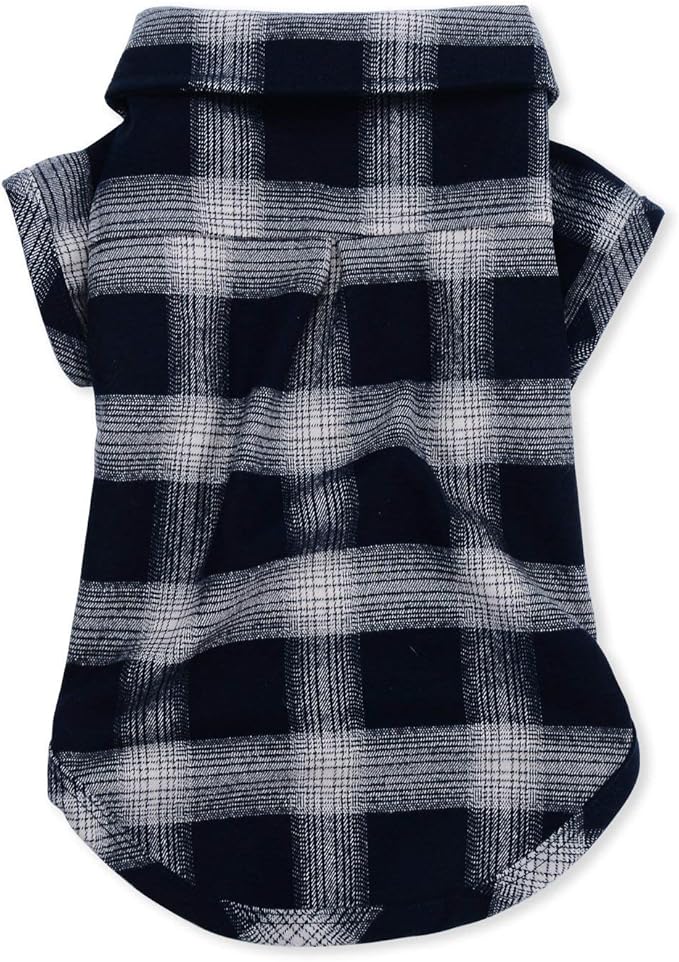 Koneseve Dog Shirt, Pet Plaid Clothes Shirt T-Shirt, Sweater Bottoming Shirt for Small Dog Cat Puppy Grid Adorable Wearing Stylish Cozy Halloween,Christmas Costumes (Blue;M/Medium)