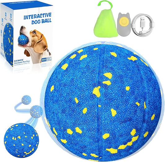 Smart Dog Ball Interactive Dog Toy with Remote Control,Automatic Moving,Bouncing and Rotating 3 Modes,E-TPU Material Aggressive Chewers,IPX7 Waterproof,Rolling Ball for Large Medium Dogs