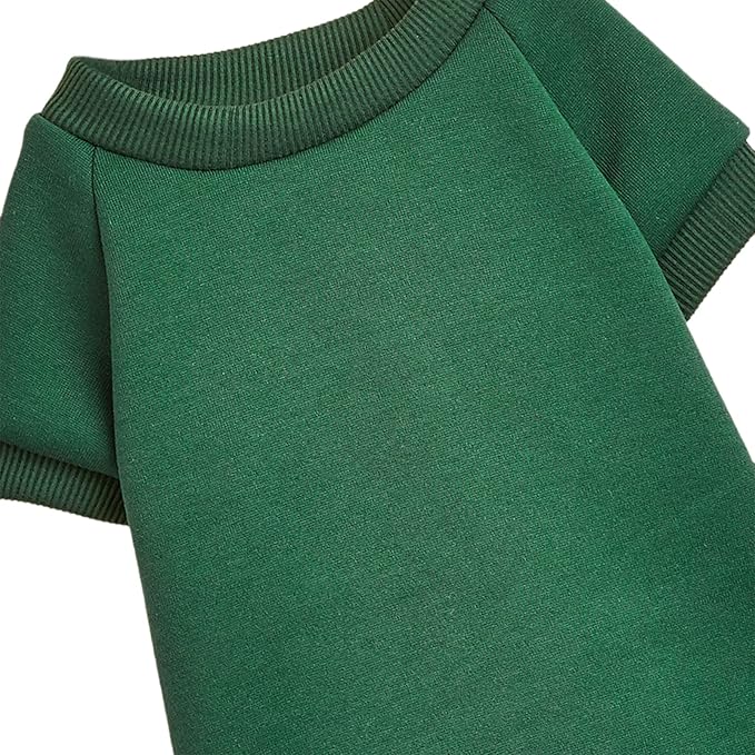 Puppy Sweater for Small Dogs Clothes Warm Winter Cat Clothe Pet Sweatshirt Knitwear Doggie Kitten Clothing, Green, X-Large