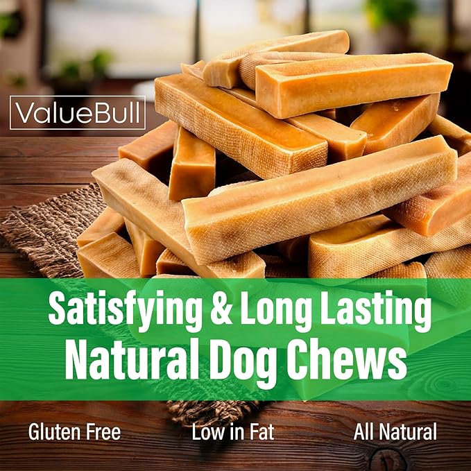 ValueBull Himalayan Yak Cheese Dog Chews, Extra Extra Large, 10 ct - Long Lasting for Aggressive Chewers, All Natural, Healthy & Safe, Low Odor Nepal Yak Milk Chews