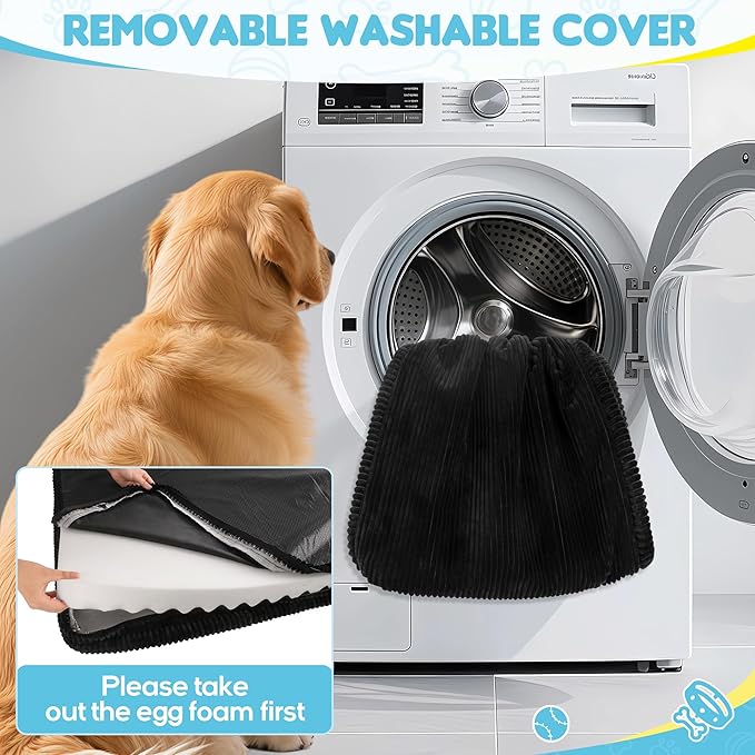 Loiion Dog Car Bed, Non-Slip Backseat Extender Pet Mat, Removable Washable Dog Bed for SUVs, Sedans & Trucks, Anti-Slip Travel Bed for Dogs, Easy Clean & Scratch-Proof & Comfort (50"x24.6")