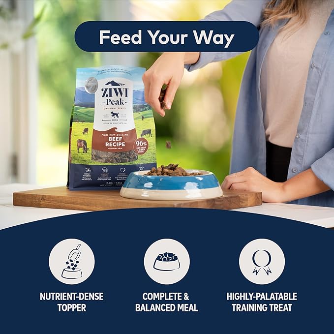 ZIWI Peak Air-Dried Dog Food – Lamb - All Natural, High Protein, Grain Free, Limited Ingredient w/Superfoods (3.5oz) (Pack of 2)