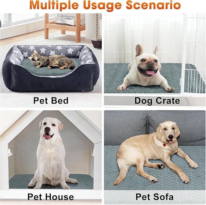 GASUR Extra Large Pet Heating Pad for Large Dogs, Waterproof Dog Heating Pad with Timer Temperature Adjustable, Indoor Heated Electric Pet Bed for Cat Dog, Anti-bite Pet Heated Pad, 47''x28'', XLarge