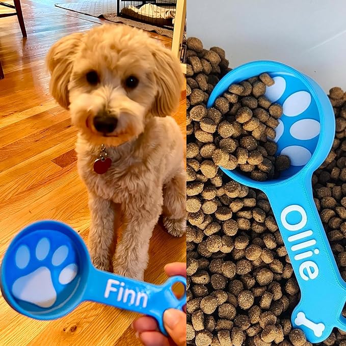 ubjva Personalized Dog Food Scoop Custom Cat Food Measuring Cup with Name Pet Accessories Gifts for Pet Lover