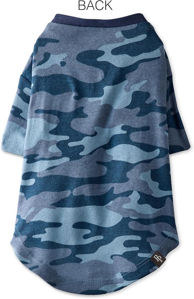 Toby II - The Perfect Tee, 3 Pack Short Sleeve Pet T-Shirt 100% Organic Cotton Tees Clothes for Small, Medium, Large Dogs, Navy Camo, XX-Large