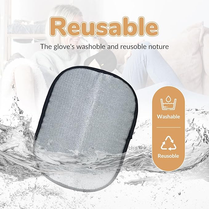 Pet Hair Removal Gloves, Electrostatic Pet Hair Grooming Gloves for Dog & Cat, Reusable for Carpet, Clothing,Furniture,Clothing, Couch,Bed,Curtain-2 PCS