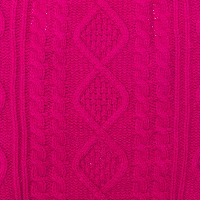 BINGPET Thermal Knitted Dog Sweater for Small Medium Large Dogs,Winter Dog Cat Coat Warm Sweartershirts Outfits,Classic Cable Knit Turtleneck Pullover Dog Jumper Coat Warm Sweartershirts(Rosered,SM)