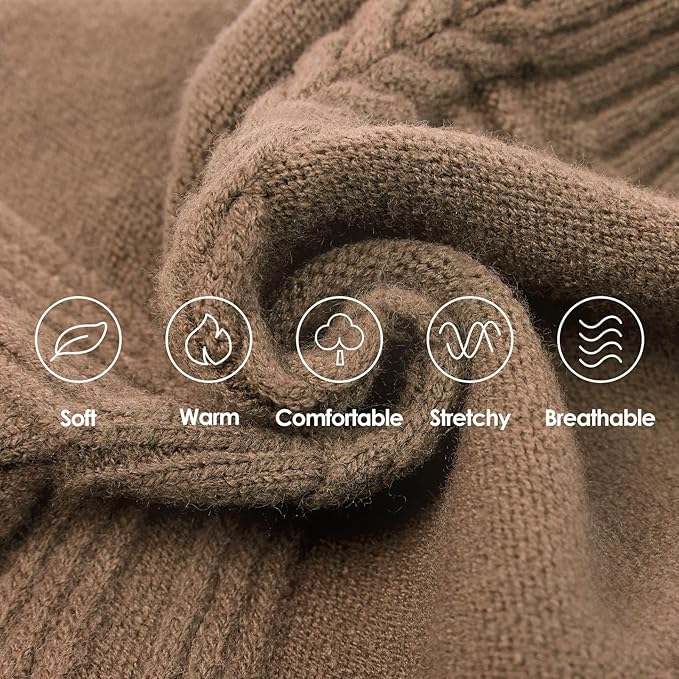 Dog Sweaters for Small Dogs Male Female Pet Knitwear Classic Puppy Warm Pullover Turtleneck Cold Weather Clothes for Chihuahua(Brown, XS)