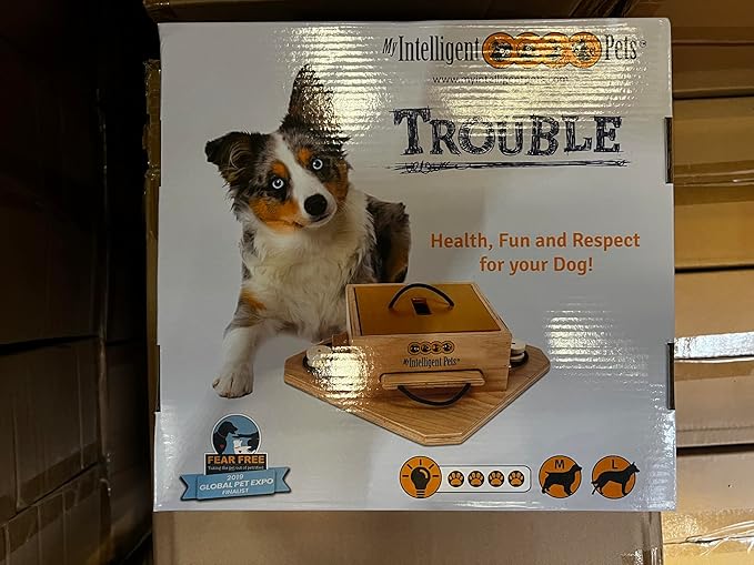 Trouble - Interactive Dog Puzzle Toy, Engaging Brain Game for Mental Stimulation and Enrichment