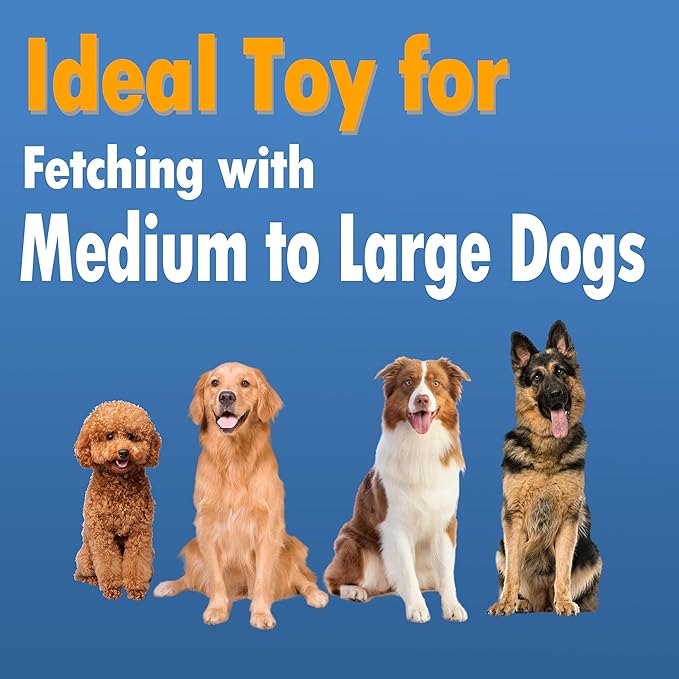 Dog Flying Disc, Outdoor Dog Toys, Dog Fetch Toy, Dog Toy for Medium Dogs and Large Dogs, Lightweight Soft Frisbee for Fetch, Tug of War, Catch, Play, 9 inch, Blue