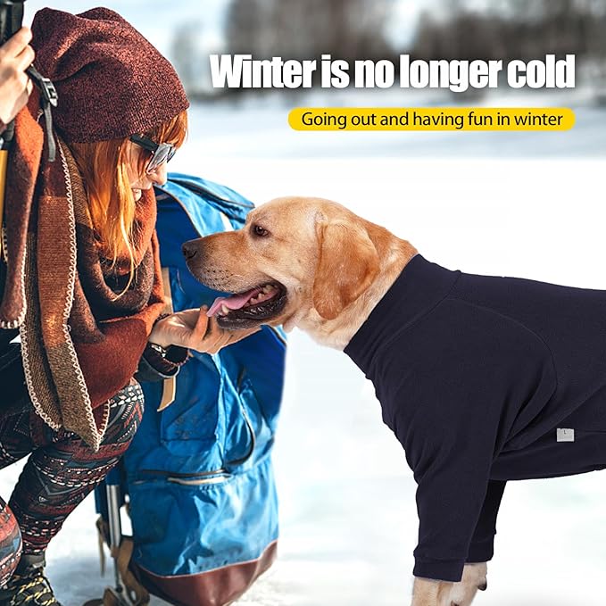 Fleece Dog Sweater for Small Medium Large Dog for Daily Run Walk Sleep Pet Winter Jacket & Windproof Clothes Coat Small Navy Blue