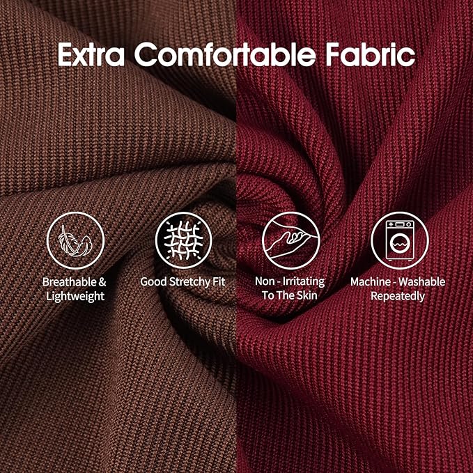 IECOii 2 Pack Great Dane Dog T Shirts | Comfortable Fabric Vest for Dogs with Sensitive Skin - Durable Fit - Spring, Summer, Fall Wear for Giant Breed, Coffee+DarkRed,5XL