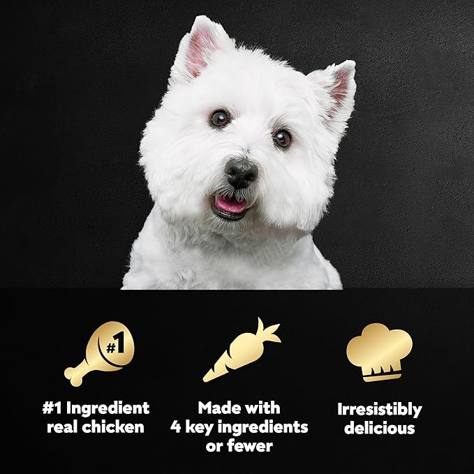 Cesar Simply Crafted Adult Wet Dog Food Meal Topper, Chicken, Carrots, Barley & Spinach, 1.3oz. (10 Count, Pack of 1)