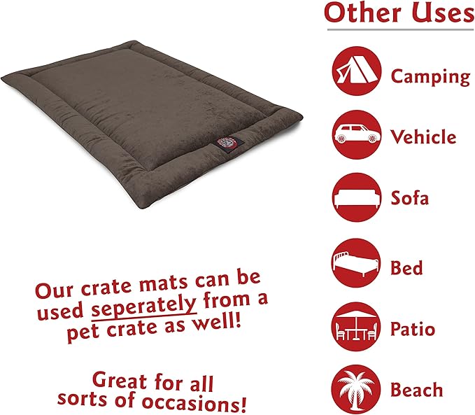 42" Villa Storm Gray Crate Dog Bed Mat By Majestic Pet Products