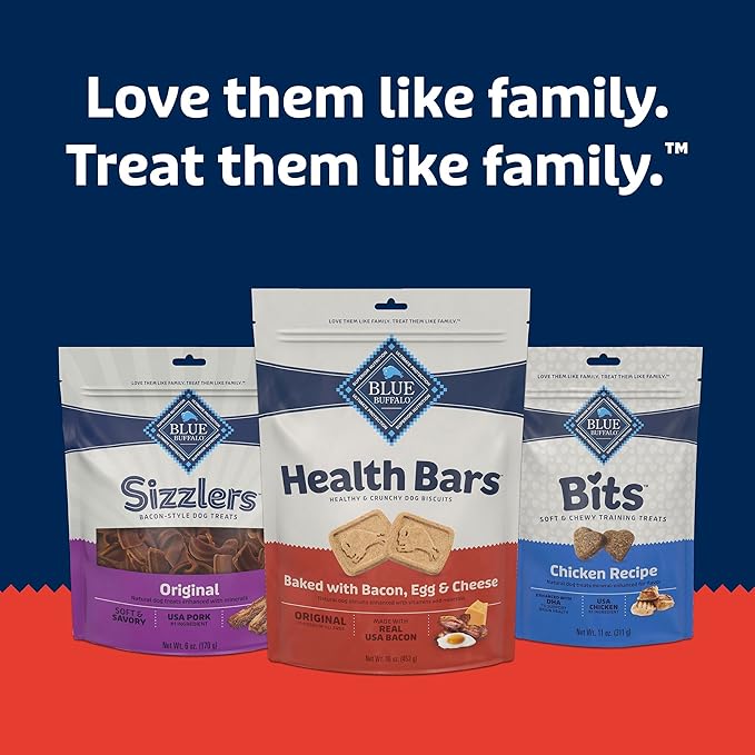 Blue Buffalo Health Bars Crunchy Dog Biscuits, Oven-Baked With Natural Ingredients, Bacon, Egg & Cheese , 16-oz Bag
