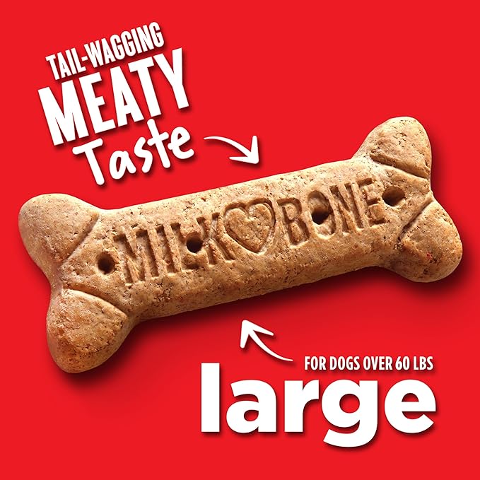 Milk-Bone Original Dog Treats for Large Dogs, 24 Ounce, Crunchy Biscuit Helps Clean Teeth