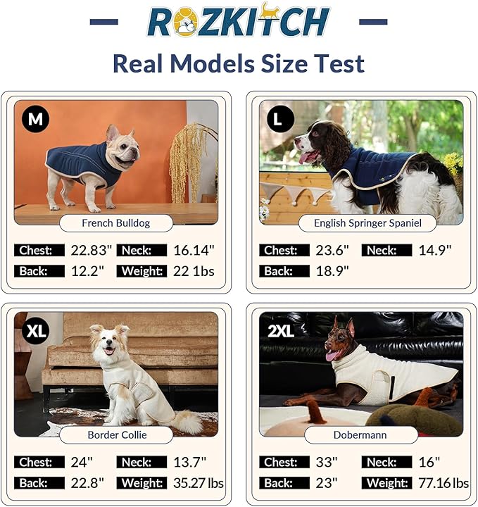 ROZKITCH Reversible Sherpa Dog Sweater, Lightweight Polar Fleece Sweater with Embroidery, Adjustable Double-Sided Plush Sweatshirt for Large Breeds DarkBlue 3XL