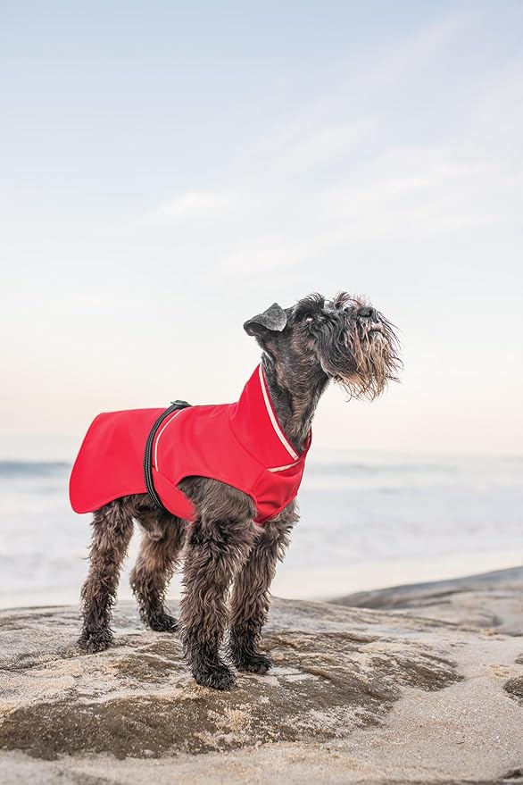 Goldpaw Rainpaw Waterproof Dog Raincoat - Durable Dog Rain Jacket for All Seasons - Easy to Wear, Adjustable, Premium Pet Outerwear - Made in The USA - Machine Washable - Black Bean - Size 20