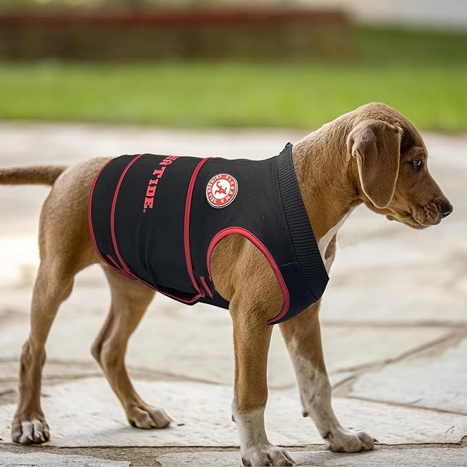 NCAA Alabama Crimson Tide Dog Anxiety Calming Shirt Soothing Vest, Dogs & Cats with Anxiety, Fears, Fireworks, Loud Noises, Dark, Lonely Keeps Dogs Calm & Feeling Safe, Relaxing Jacket, Small