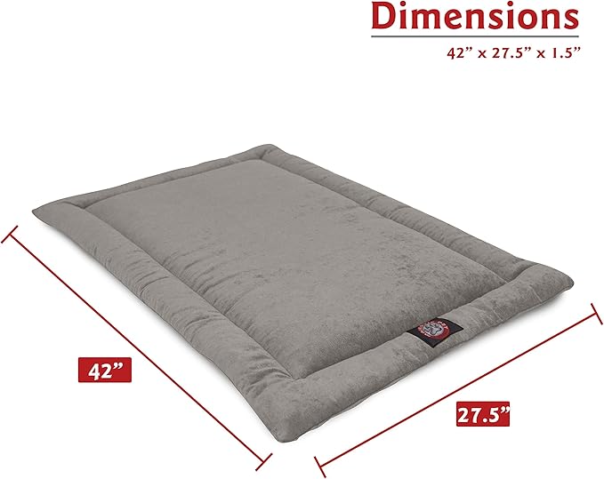 Majestic Pet Orthopedic Memory Foam Dog Crate Mat - Plush Pet Bed Pad for Crates & Kennels | USA Crafted | 42"x26" Villa Vintage