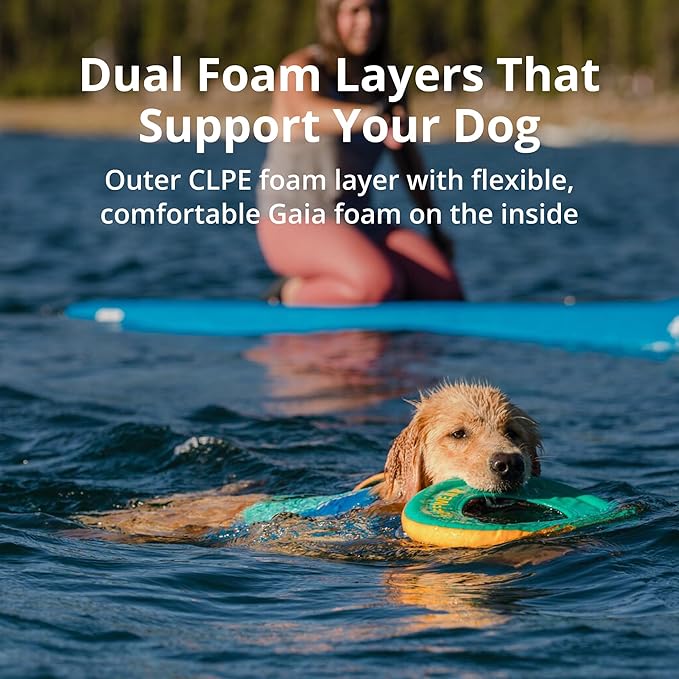 Ruffwear, Float Coat Dog Life Jacket, Premium Buoyancy Swim Vest with Lift Handle, Secure Fit & Reflective Trim, Adjustable Flotation for Swimming, Boating, & Outdoor Adventures, Wave Orange, Medium