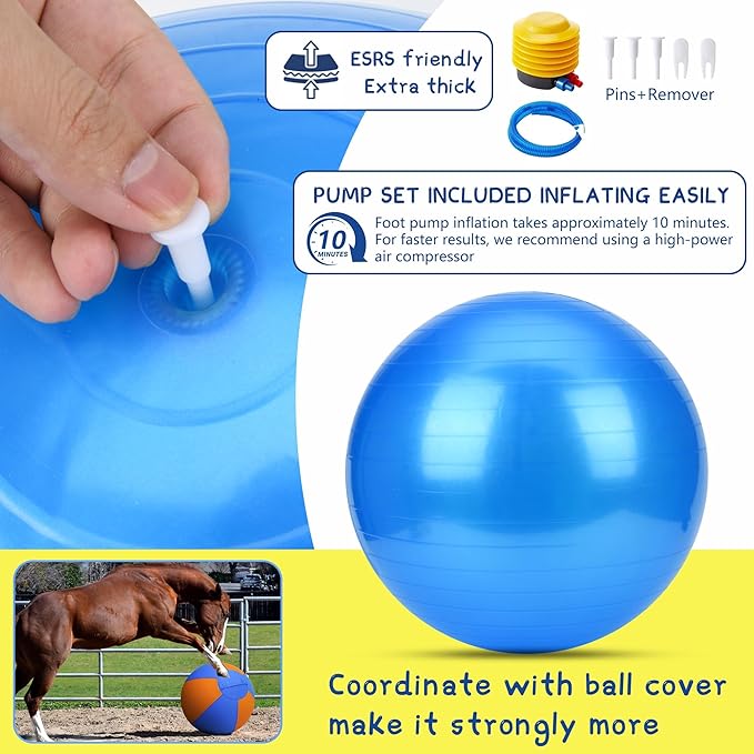 Herding Ball for Dogs - 25'' Dog Herding Ball for Horse, Dog Training Toy for Australian/German Shepherd Collie, Outdoor Dog Toys for Birthday Gifts - Large, Yellow
