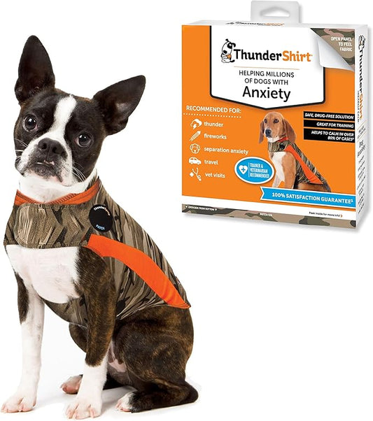 ThunderShirt for Dogs, X Small, Camo Polo - Dog Anxiety Vest