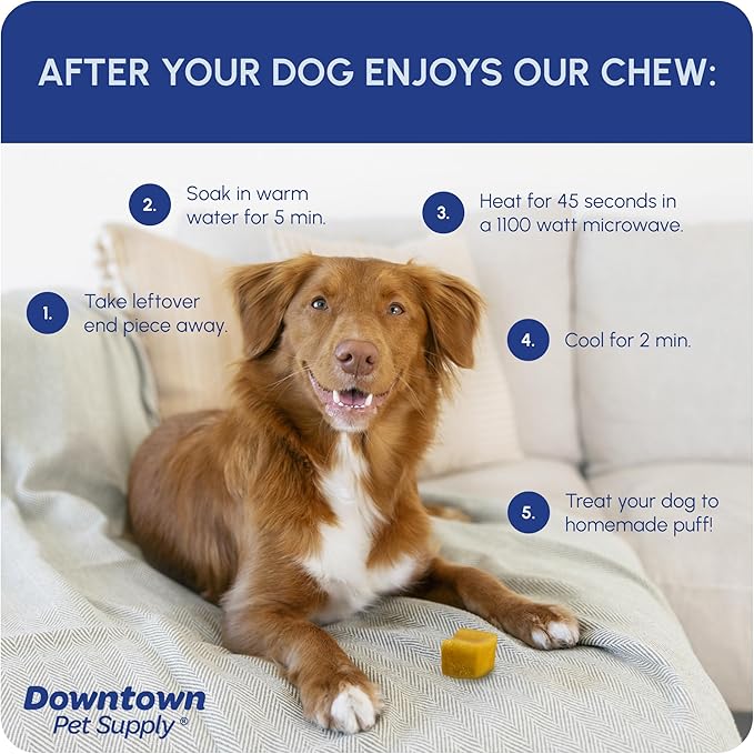 Downtown Pet Supply Yak Cheese Himalayan Dog Chews - Large Yak Chews Rich in Nutrients for Medium to Large Dogs - Long Lasting, Odorless and Easy to Digest Cheese Dog Treats - 1 LB