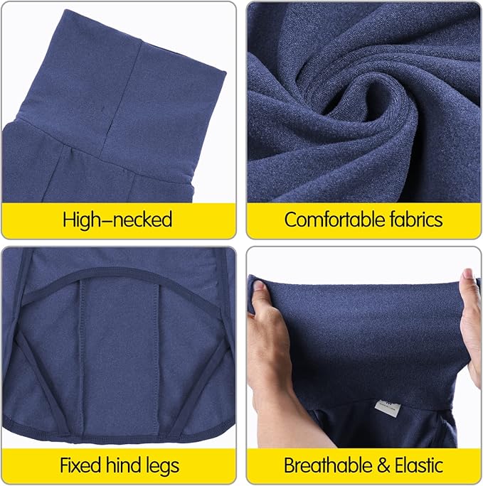 Dog Sweater Pullover Cold Weather Vest for Dogs Dog Sweatshirt & Jacket for Indoor and Outdoor Use (Medium, Navy Blue)