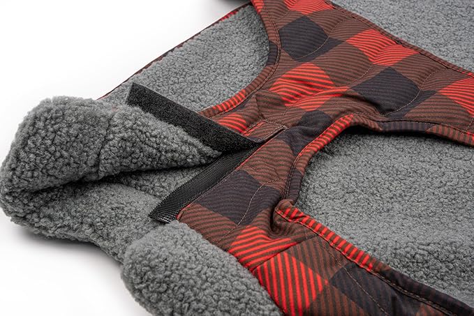 King Buck Quilted Dog Jacket, Buffalo Red, M/L, KB-QJKT-RDBFL-M/L-1