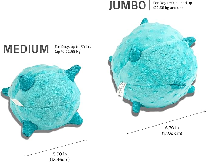 Playology Dog Toys | Puppy Toy Plush Sensory Ball for Dogs and Puppies for Dogs and Puppies | Medium Peanut Butter Scented Toy - Easy to Clean and Made from Non Toxic Materials