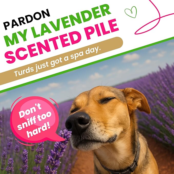 Dog Poop Bags 120 Count – Leakproof, Easy Open, Lavender Scent | Extra Thick Plant-Based PLA + PBAT, Fits All Dispensers | Funny Hey Stinky Design – $1 Donated to Service & Therapy Dogs