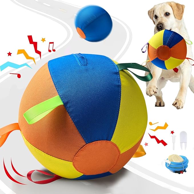 Herding Giant Tennis Dog Ball, Toy for Medium to Large Dogs, for Aggressive Chewers, Tough Herding Ball for Play & Exercise, Fun Doggy Birthday Gift (18-inch)