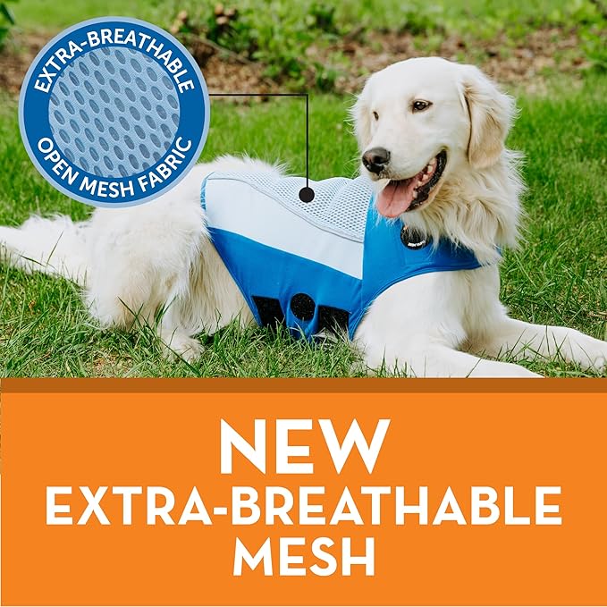 ThunderShirt Breeze for Dogs, Medium, Sky Blue, Extra Breathable Mesh Fabric, Dog Anxiety Relief Vest for Every Day Stress & Calming During Thunder Storms and Fireworks