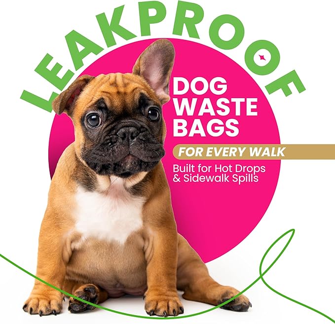 Dog Poop Bags 120 Count – Leakproof, Extra Thick & Easy Open | Unscented Plant-Based PLA + PBAT, Fits All Dispensers | Funny Hey Stinky Design – $1 Donated to Service & Therapy Dogs