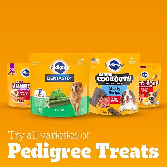 Pedigree Dentastix Small and Toy Breed Dog Treats, Original with Real Chicken, 14 oz. Bag (58 Treats)