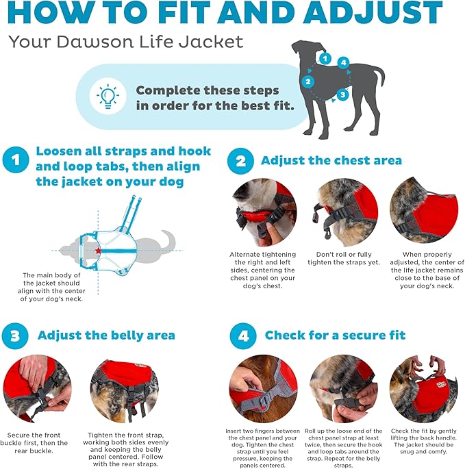 Outward Hound Dawson Swim Dog Life Jacket, High-Performance Neoprene Dog Life Vest for Swimming, Boating, and Water Safety, Medium, Red