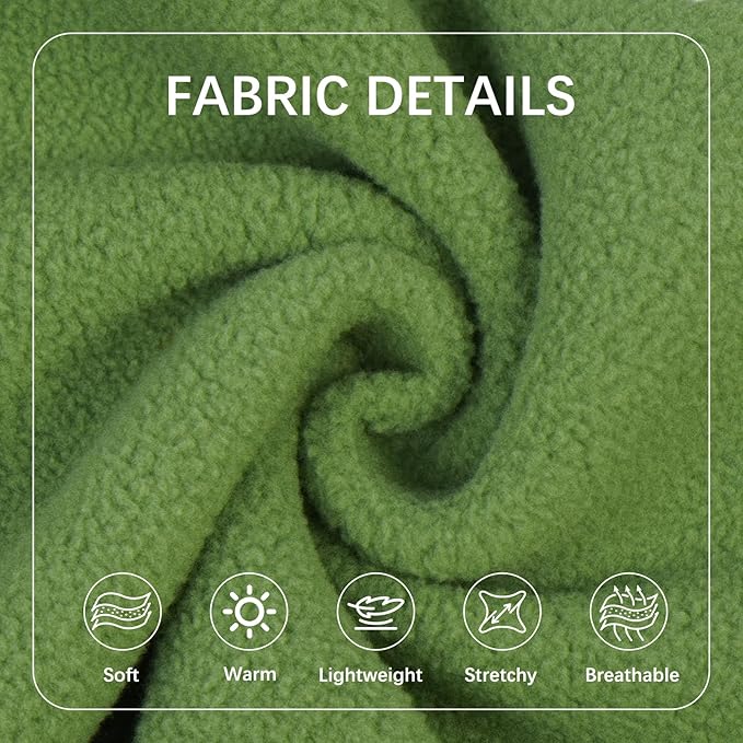 BRKURLEG Dog Sweater Warm Soft Fleece Dogs Sweaters, Turtleneck Sweatshirt for Small Medium Large Dogs, Dog Winter Coat, Christmas Pet Jacket with Zipper Cold Weather Coat (Green, XXXL)