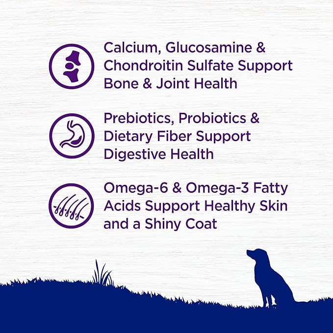 Wellness Complete Health Large Breed Adult Dry Dog Food, No Corn or Wheat, Made in USA with Real Meat, Natural Ingredients, Glucosamine, Probiotics & Omega Fatty Acids (30-Pound Bag)