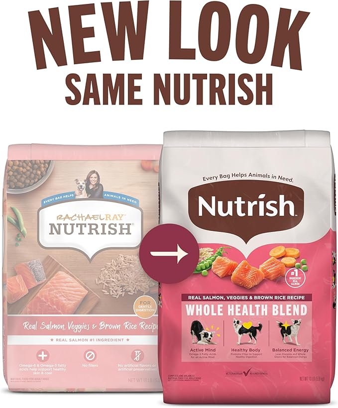 Nutrish Salmon Dry Dog Food, 26 Pound Bag