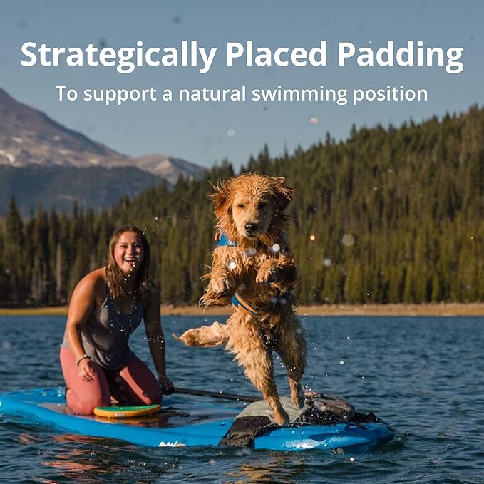 Ruffwear, Float Coat Dog Life Jacket, Premium Buoyancy Swim Vest with Lift Handle, Secure Fit & Reflective Trim, Adjustable Flotation for Swimming, Boating, & Outdoor Adventures, Wave Orange, X-Large