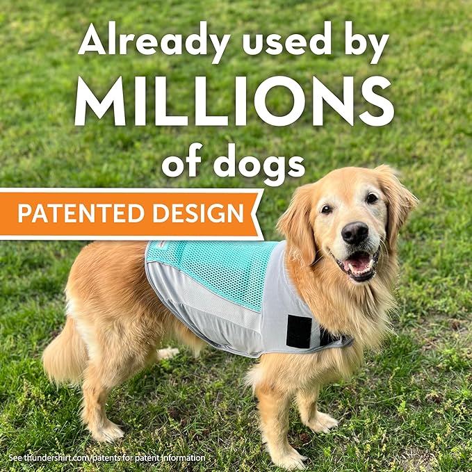 ThunderShirt Breeze for Dogs, Medium, Aqua, Extra Breathable Mesh Fabric, Dog Anxiety Relief Vest for Every Day Stress & Calming During Thunder Storms and Fireworks