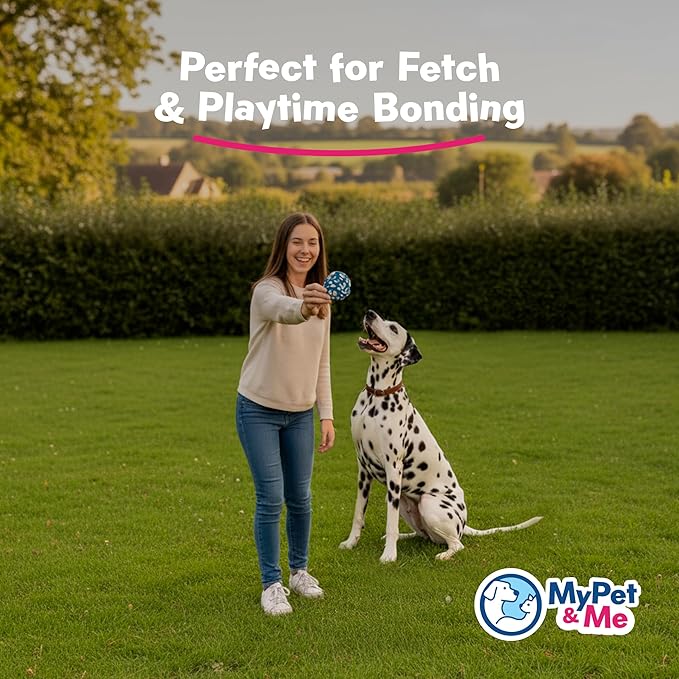 My Pet & Me – Durable Rope Dog Toy for Chewing, Tug of War, and Interactive Play – Perfect for Puppies and Active Dogs (2.7 Inch, Knotted Ball Dog Rope Toy)