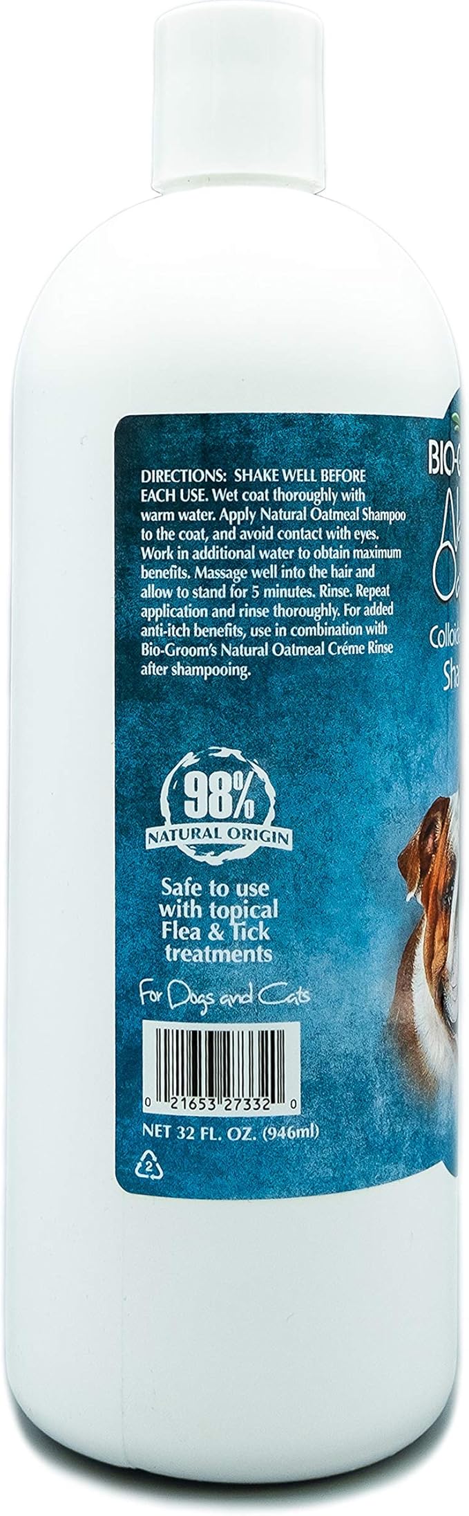 Bio-Groom Oatmeal Dog Shampoo - for Allergies and Itching, Cruelty-Free, Dog Bathing Supplies, Puppy Shampoo for Sensitive Skin, Made in USA, Anti-Itch Dog Products - 32 fl oz 1-Pack