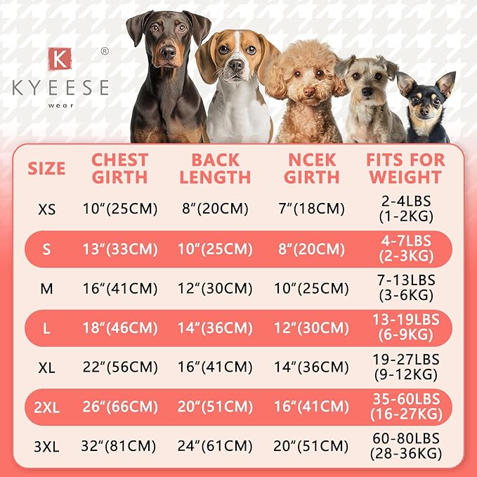 KYEESE Dog Sweater Small Dogs Sweater Soft Pullover Dog Sweaters for Small Dogs Male for Fall Winter Cold Weather Comfy Puppy Coat with Gingham Patchwork Stretchy Knitwear Cat Clothes Warm Turtleneck