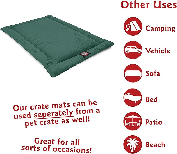 Majestic Pet Orthopedic Memory Foam Dog Crate Mat - Plush Pet Bed Pad for Crates & Kennels | USA Crafted | 30"x21" Villa Marine