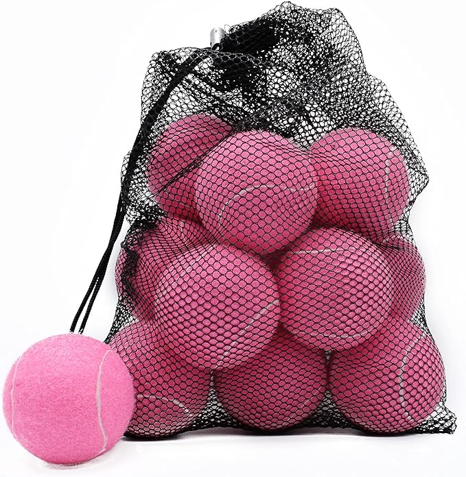 Magicorange Tennis Balls, 12 Pack Advanced Training Tennis Balls Practice Balls, Come with Mesh Bag for Easy Transport, Good for Beginner Training Ball