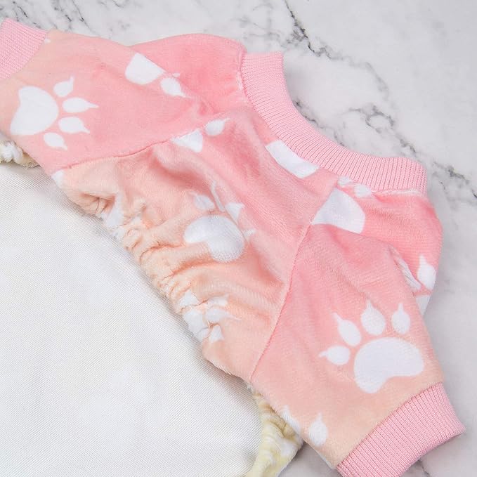 CuteBone Small Dogs Outfit Soft Puppy Onesies Pjs Dog Pajamas Pet Coat Cat Apparel Comfy Doggie Jumpsuit Bodysuit for All Seasons P09L